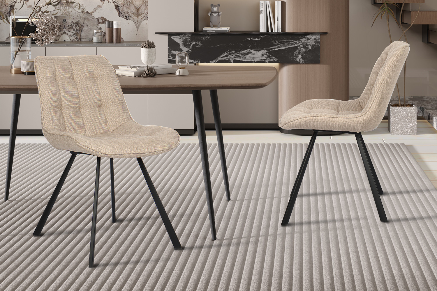 Image 1 for Stoel Ariba Stof Ote Montego 178 Beige/Lichtgrijs