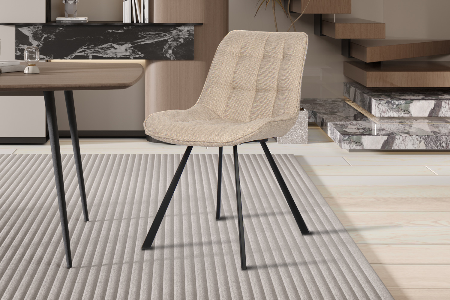 Image 2 for Stoel Ariba Stof Ote Montego 178 Beige/Lichtgrijs