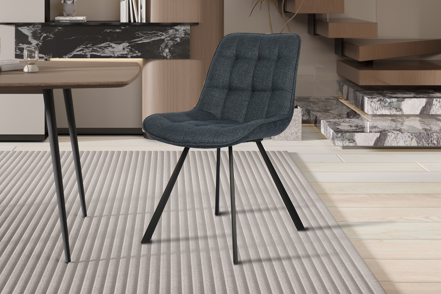 Image 2 for Stoel Ariba Stof Ote Montego 303 Donkerblauw