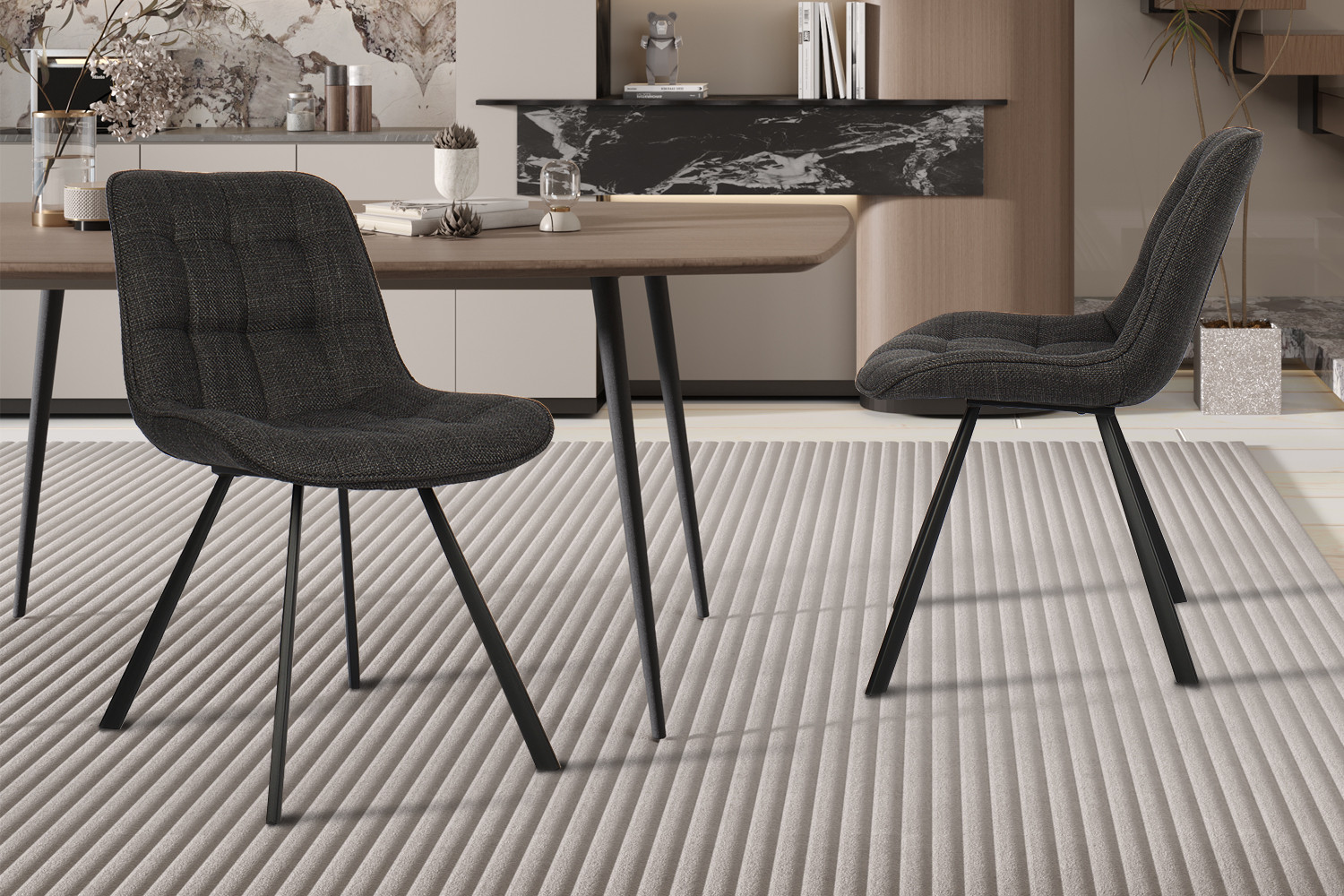 Image 1 for Stoel Ariba Stof Ote Montego 460 Donkergrijs