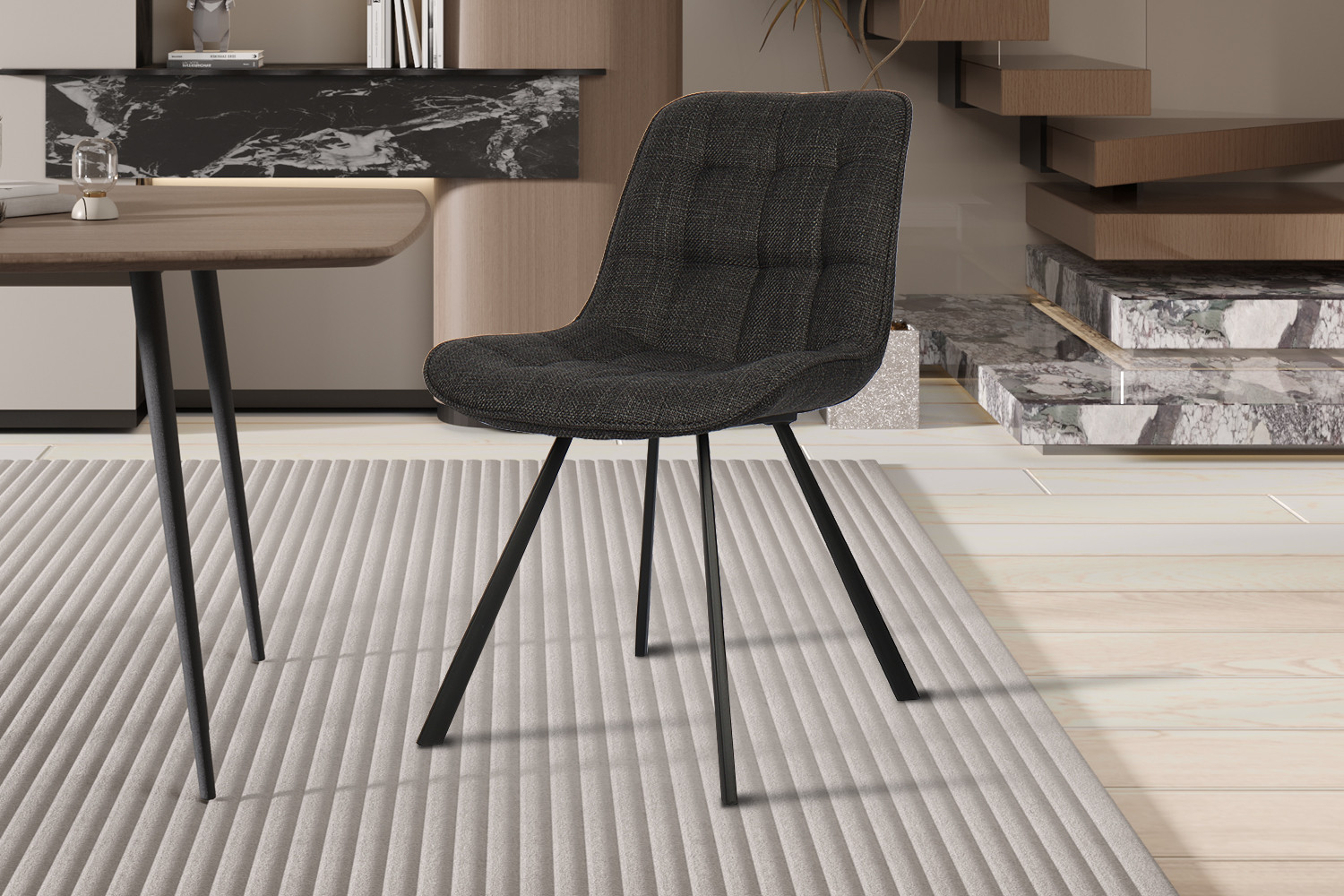 Image 2 for Stoel Ariba Stof Ote Montego 460 Donkergrijs