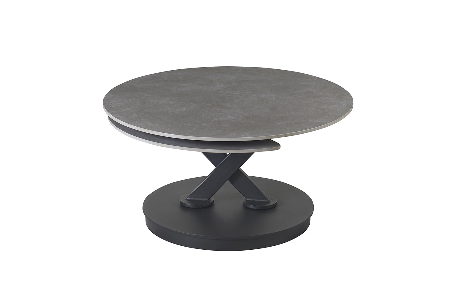 Image 8 for Salontafel Nara Rond Draaibaar Steen Lichtgrijs