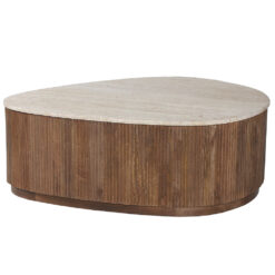 Image 3 for Salontafel Nolan 100 cm Mango hout met Travertin Beige