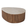 Image 5 for Salontafel Nolan 100 cm Mango hout met Travetin Beige