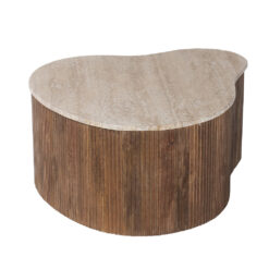 Image 5 for Salontafel Paul 83 cm Mango hout met Travertin Beige