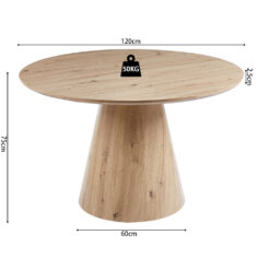 Image 7 for Tafel Tigo 120 cm Rond Decor Oude eik