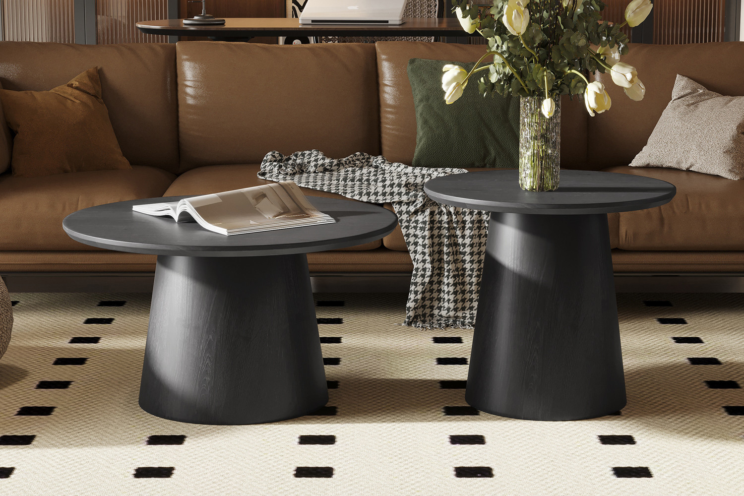 580bc557-be84-400c-a725-5294fc37d7c8 Image 2 for Bijzetttafel Miklos 60 cm Rond Decor Donkerbruin