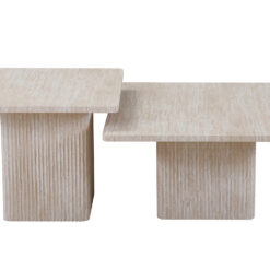 Image 3 for Set van 2 Salontafels Bobby Decor travertin Beige