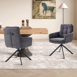 Image 3 for Stoel Luna Draaibaar tot 0 Corduroy Fabb Hyper 16 Grijs