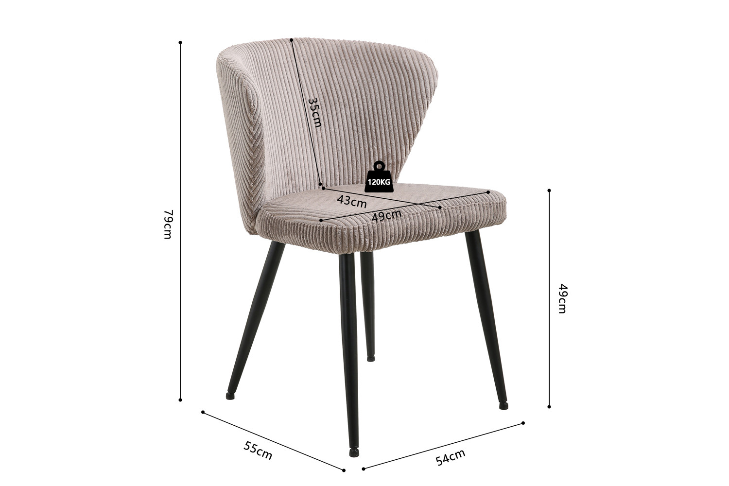 Image 10 for Stoel Tornado Corduroy Fabb Hyper 38 Zand