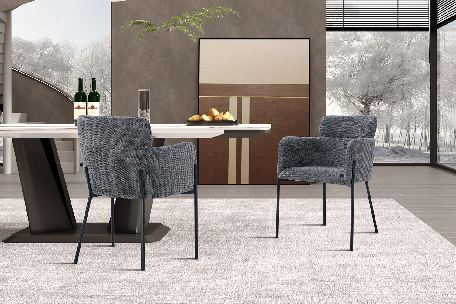 Image 3 for Stoel Naomi Stof Grijs