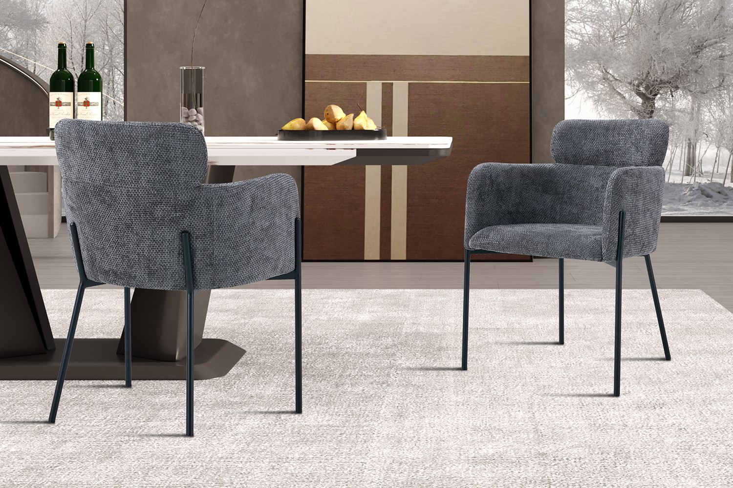 Image 1 for Stoel Naomi Stof Grijs