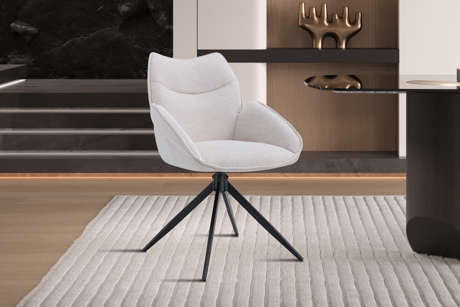 Image 2 for Stoel Mahi Draaibaar tot 0 Stof Ote Share 101 Beige