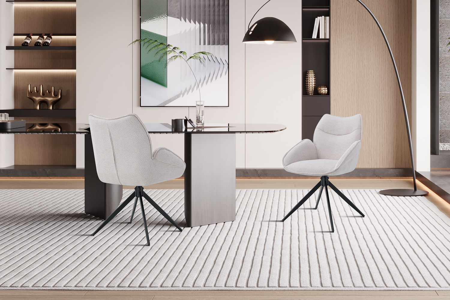 Image 3 for Stoel Mahi Draaibaar tot 0 Stof Ote Share 101 Beige