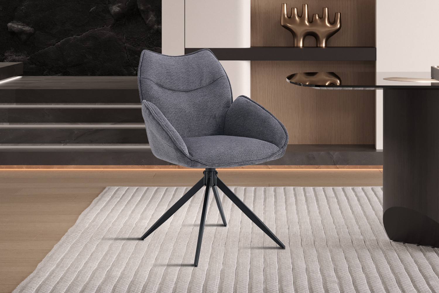 Image 1 for Stoel Mahi Draaibaar tot 0 Stof Ote Share 456 Donkergrijs