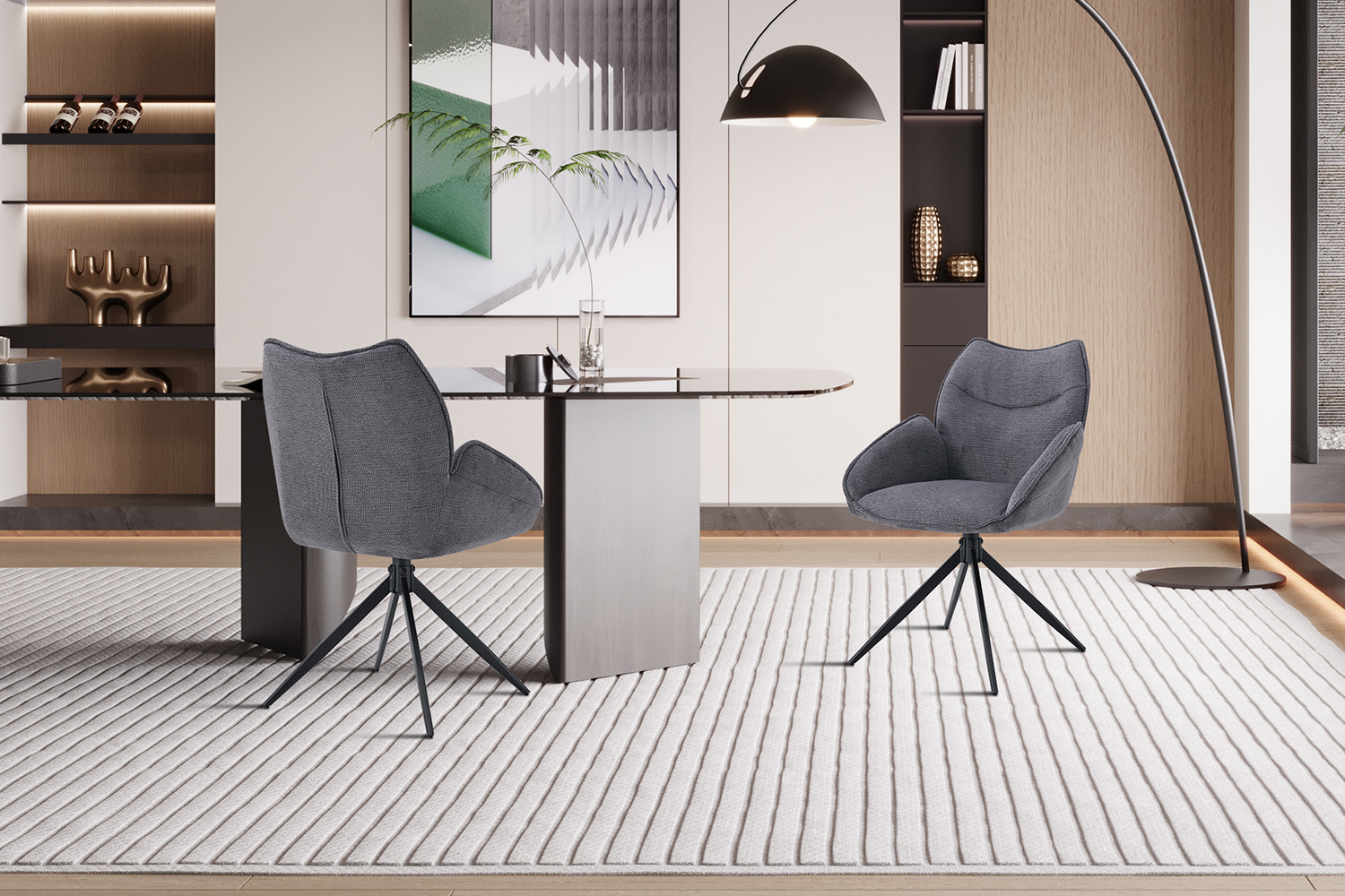 Image 3 for Stoel Mahi Draaibaar tot 0 Stof Ote Share 456 Donkergrijs