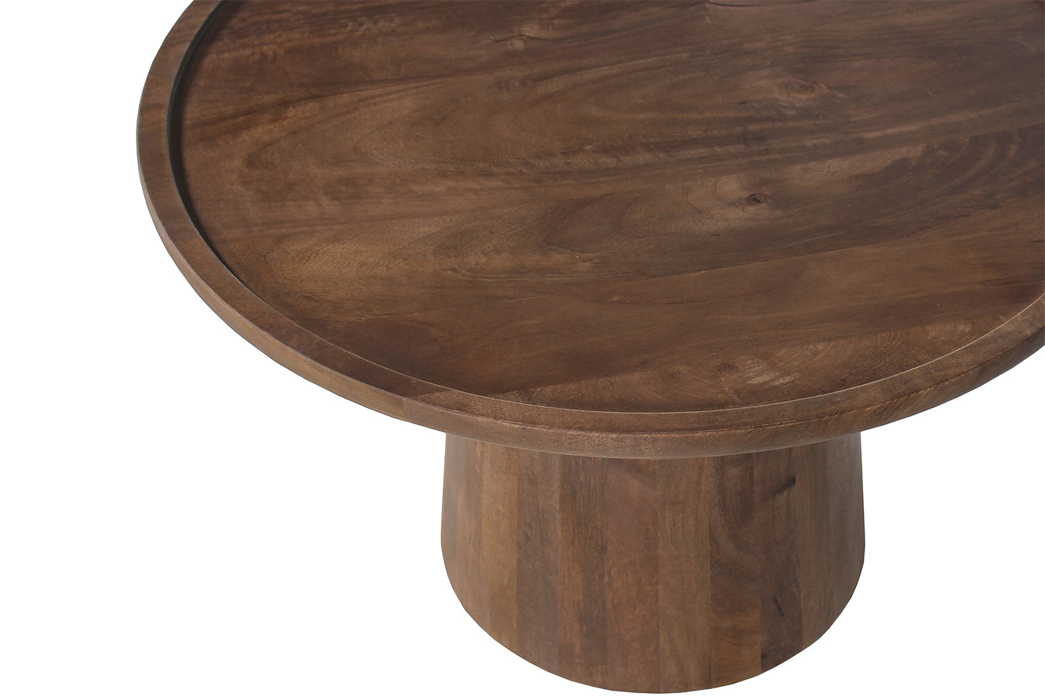 Image 5 for Salontafel Jules 65x40 cm Rond Mango hout Lichtbruin