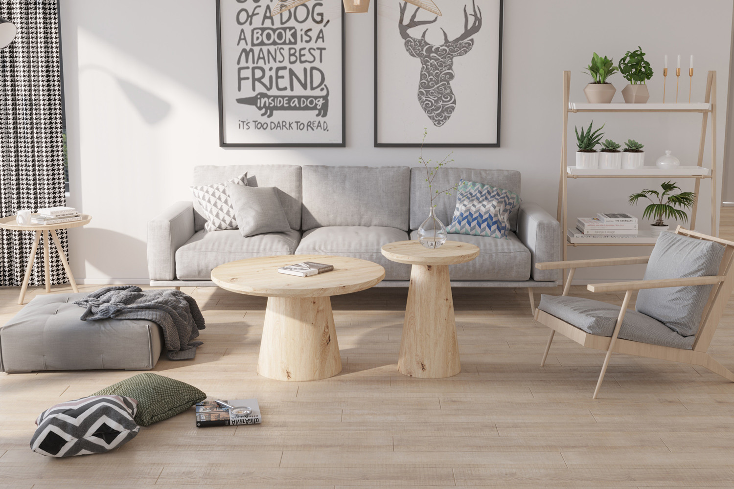 Image 3 for Salontafel Lukas 80 cm Decor Oude eik