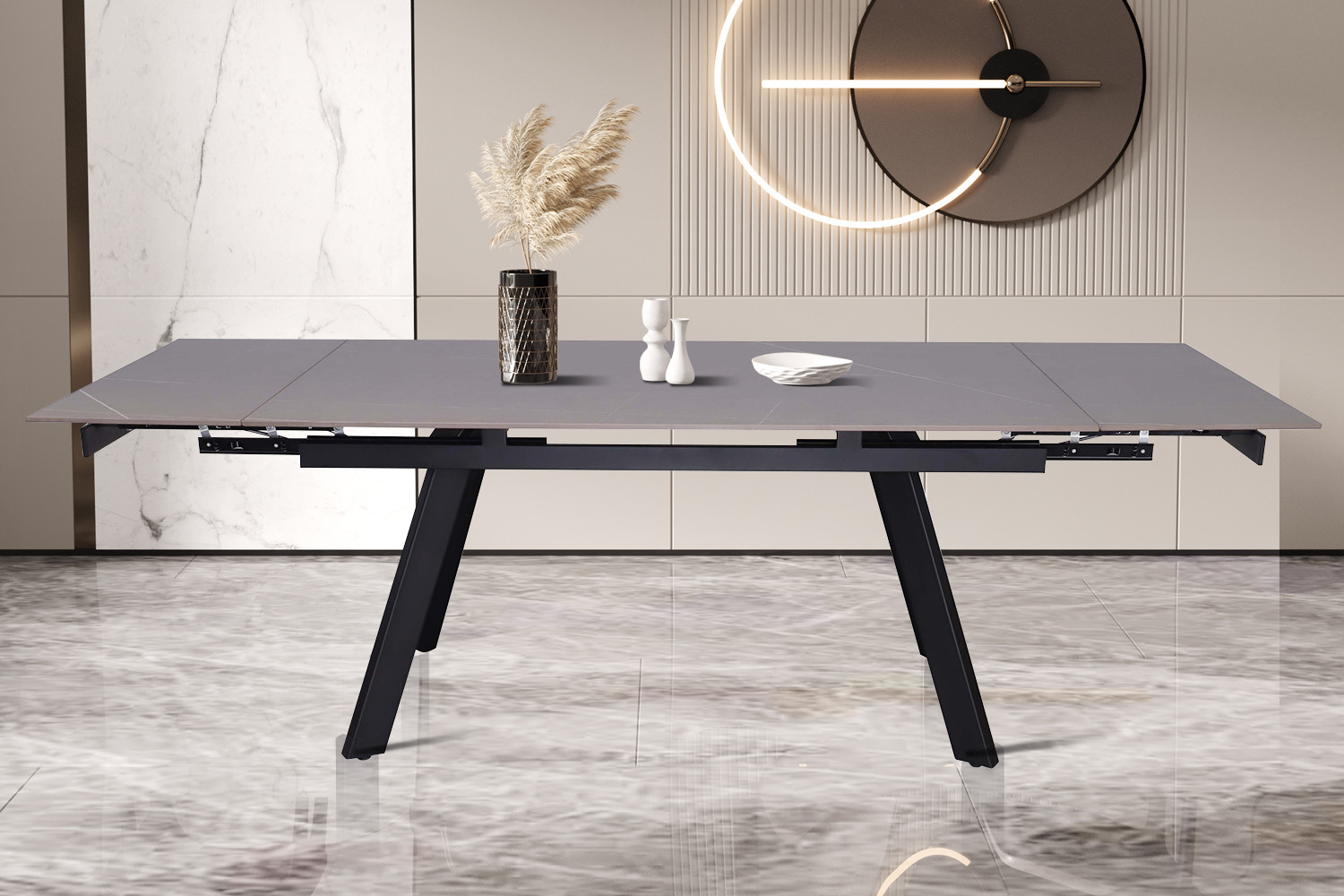 Image 2 for Uitschuifbare tafel Hera 160-240 cm Rechthoekig Steen Grijs