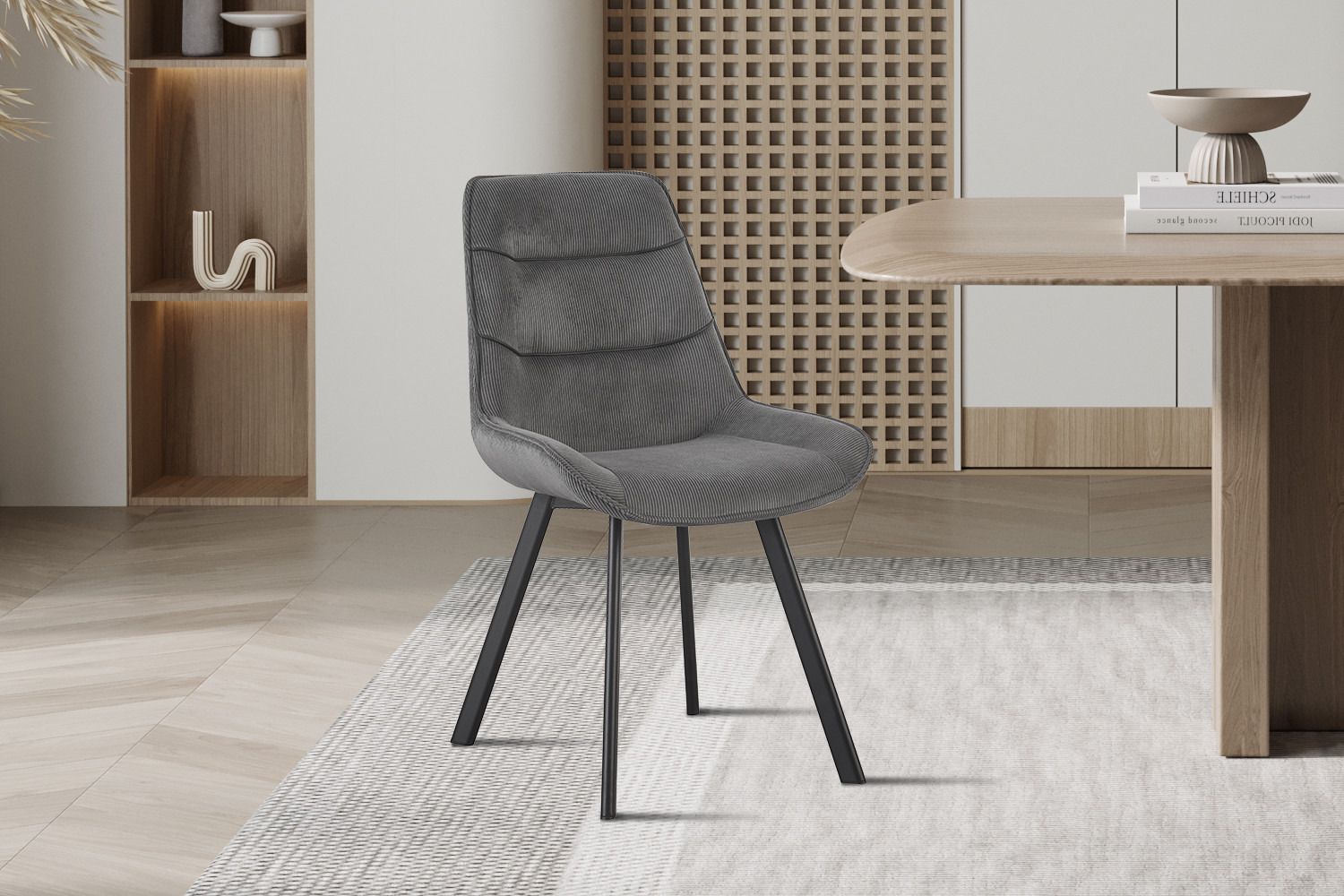 Image 2 for Stoel Amelie Corduroy Grijs