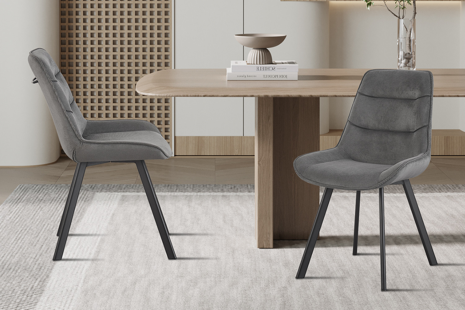 Image 1 for Stoel Amelie Corduroy Grijs