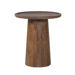 Image 4 for Salontafel Jules 45x50 cm Rond Mango hout Lichtbruin