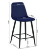 Image 3 for Counterstoel Boy Fluweel Donkerblauw