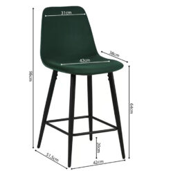 Image 3 for Counterstoel Boy Fluweel Groen