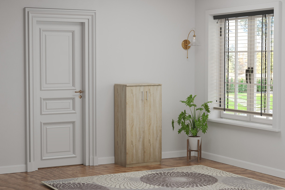 ce9bdc5a-0fb8-465d-8e1c-779f6776ffa1 Image 2 for NEW - Schoenenkast Maurice 2 deuren Decor Sonoma