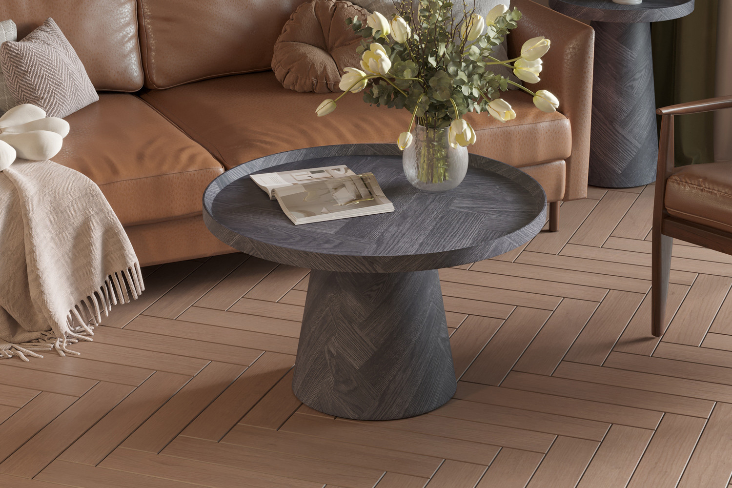 Image 1 for Salontafel Manus 80 cm Decor Donkergrijs