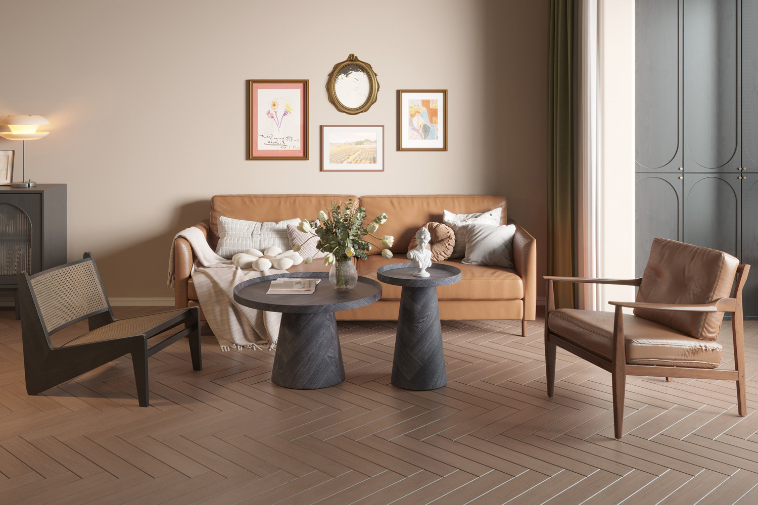 Image 3 for Salontafel Manus 80 cm Decor Donkergrijs