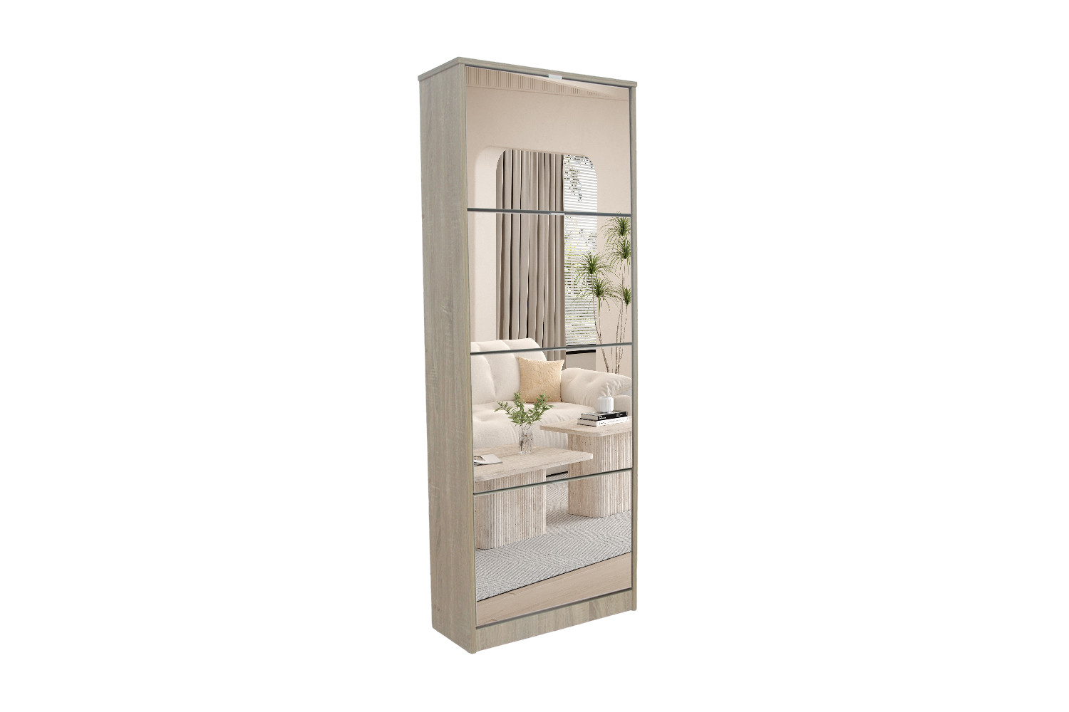 Image 4 for Schoenenkast Mex Spiegel 4 laden Decor Sonoma