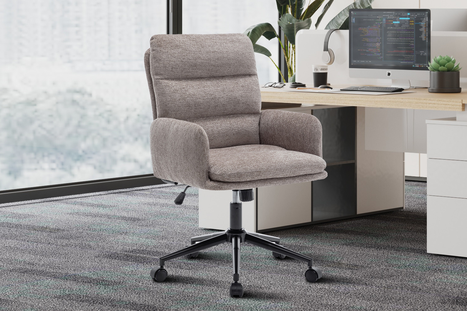 Image 1 for Bureaustoel Aimé Stof Fabb Raven 30 Zand