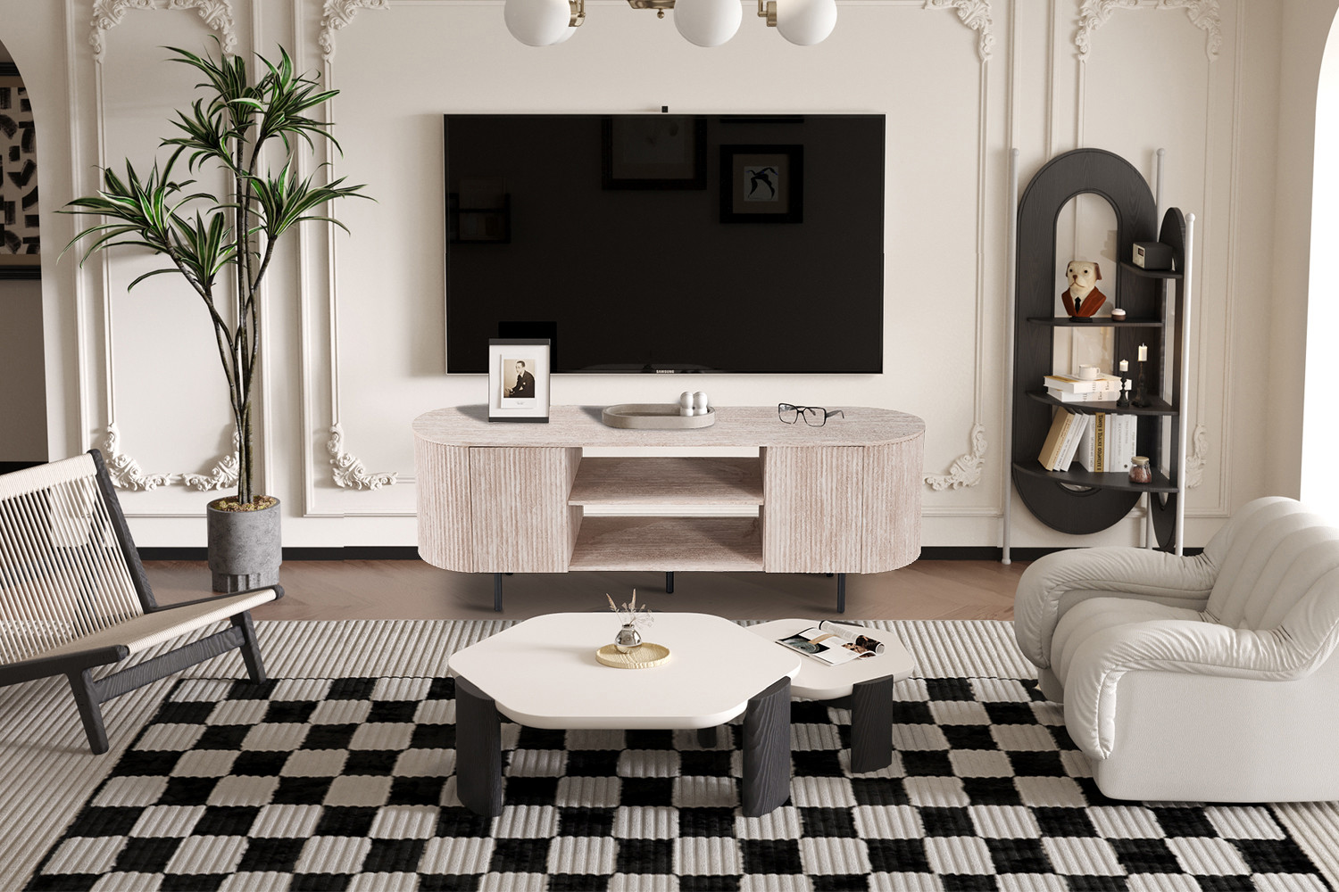 Image 2 for TV meubel Lagos 160 cm Decor Travertin Beige