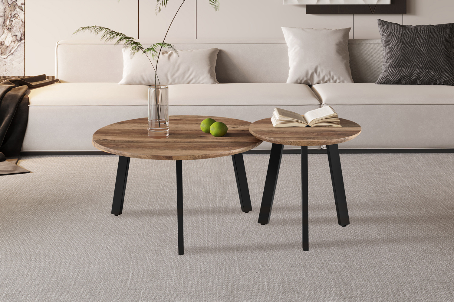 Image 1 for Set van 2 Salontafels Aziz Decor Mango