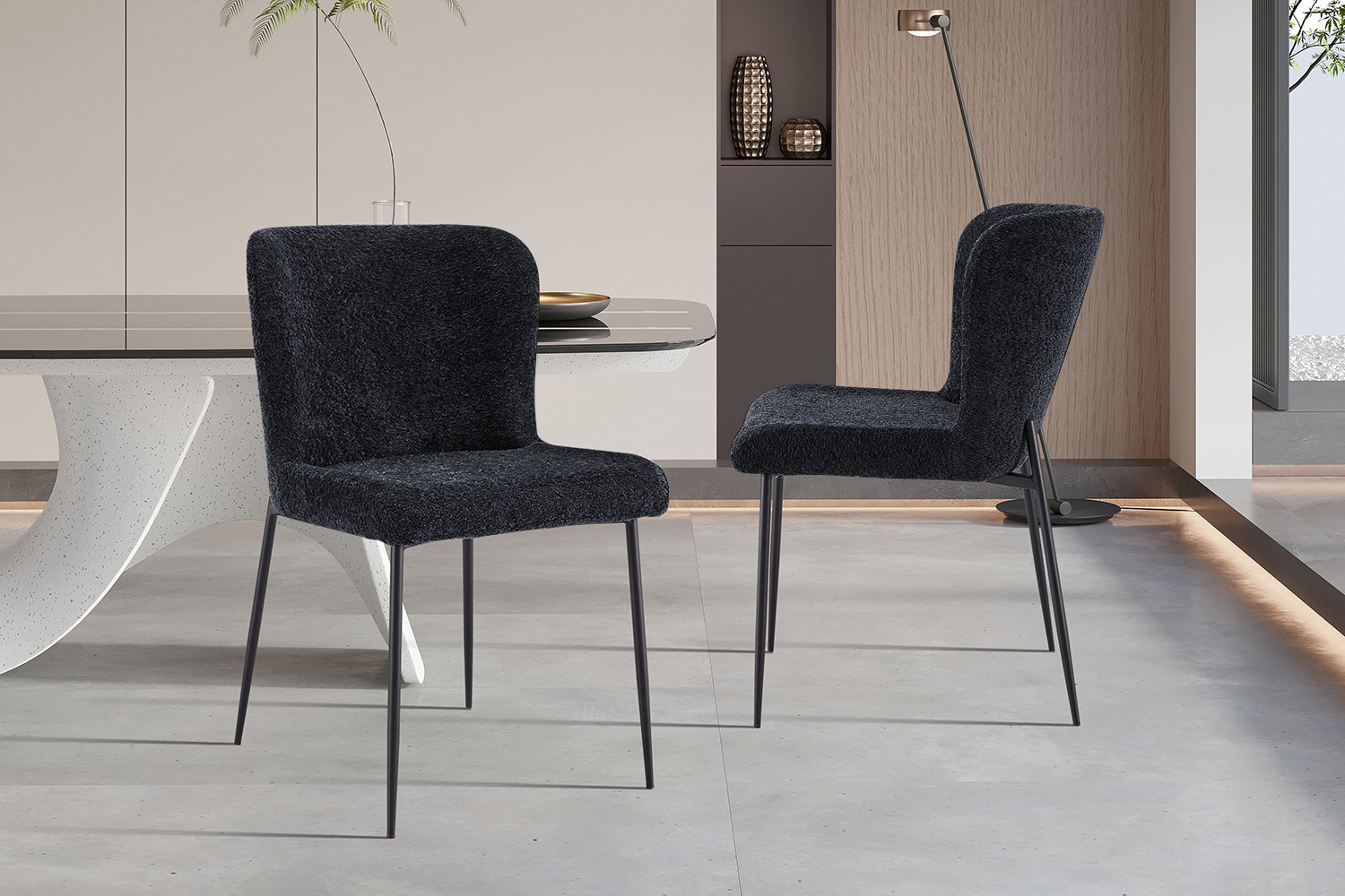 Image 1 for Stoel Lisa Bouclé Donkergrijs