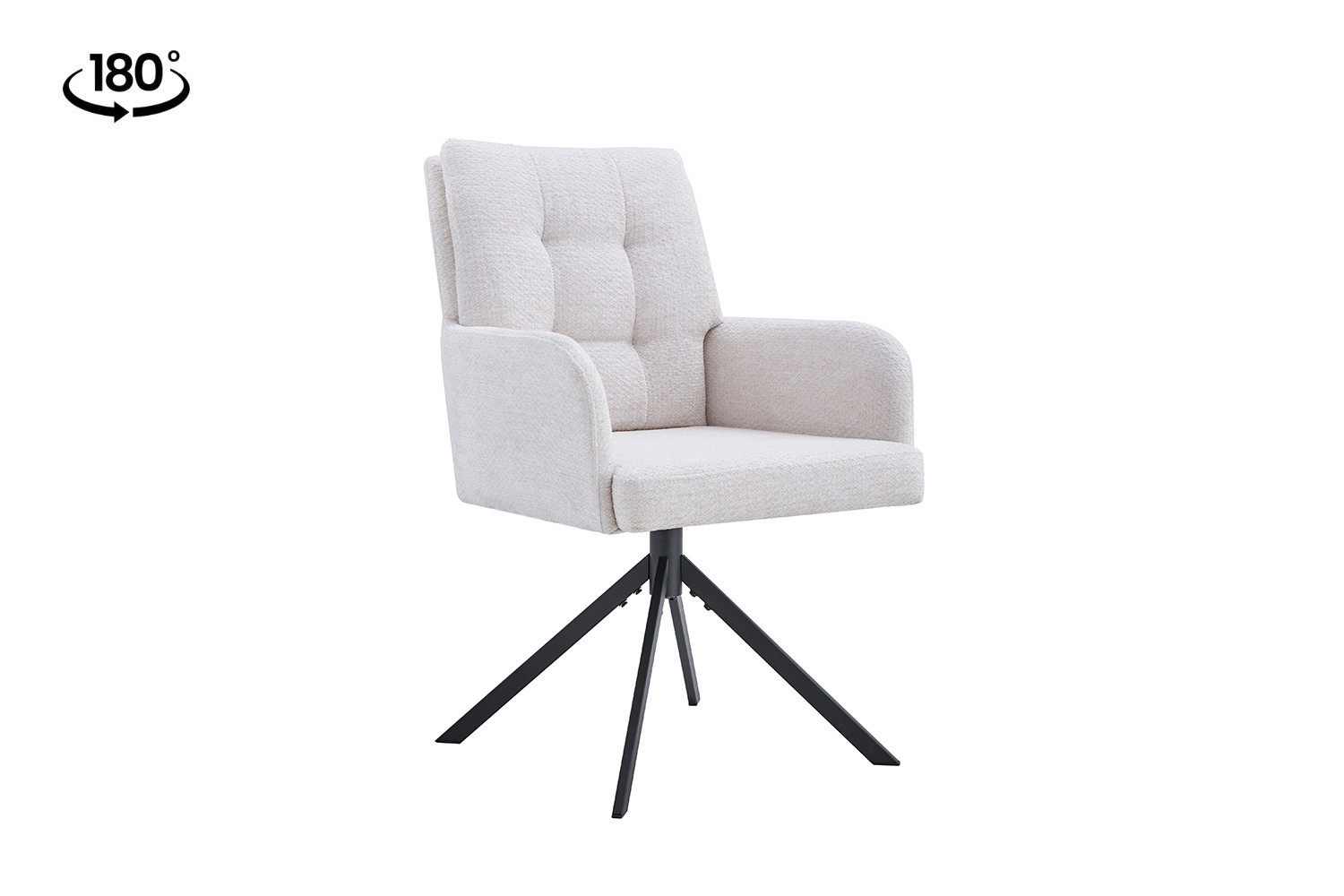 Image 4 for Stoel Granada Draaibaar tot 0 Stof Davis Bliss 75-02 Ecru