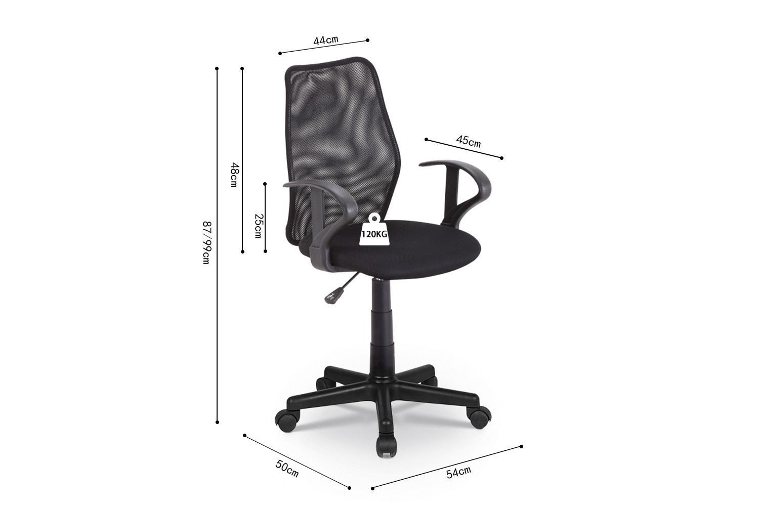 Image 6 for Bureaustoel Job Mesh Zwart