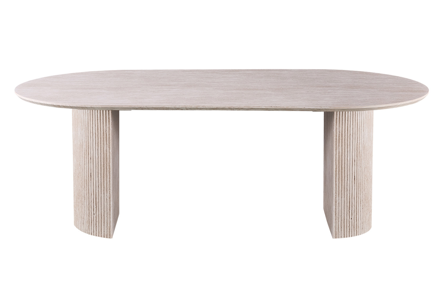 Image 3 for Tafel Lagos 220 cm Ovaal Decor Travertin Beige