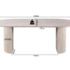 Image 8 for Tafel Lagos 220 cm Ovaal Decor Travertin Beige