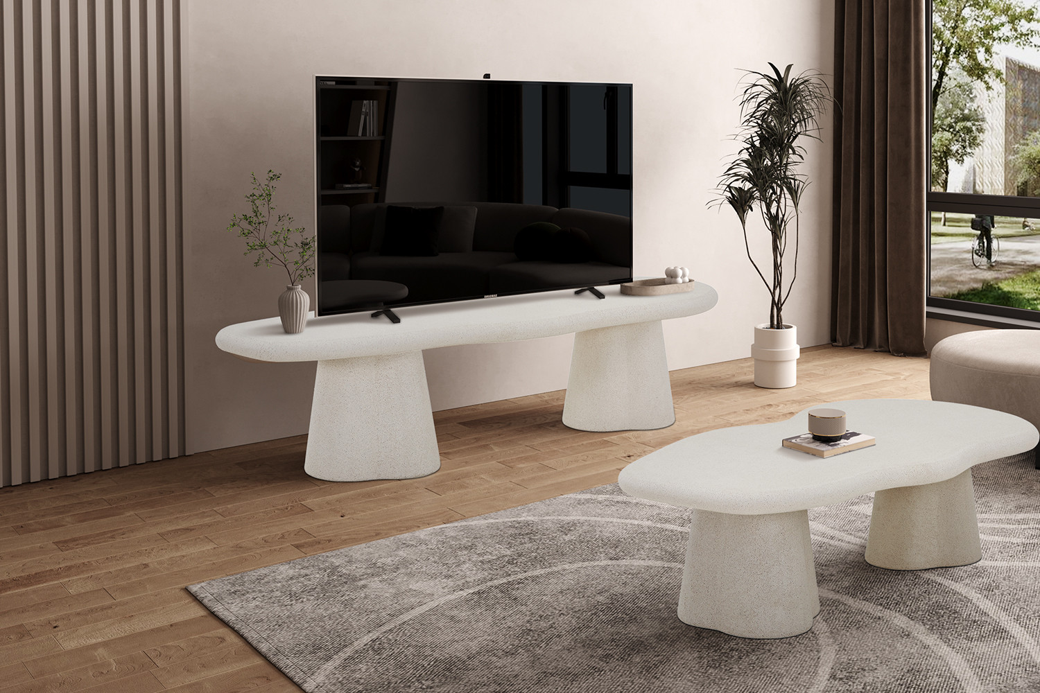 Image 3 for Tv-meubel Faro 160 cm Organisch Cement