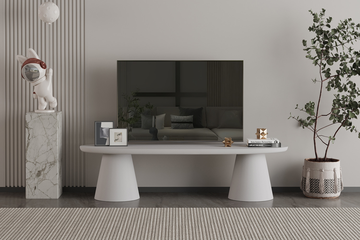 Image 2 for NEW - Tv-meubel Tavira 160 cm Cement Ecru