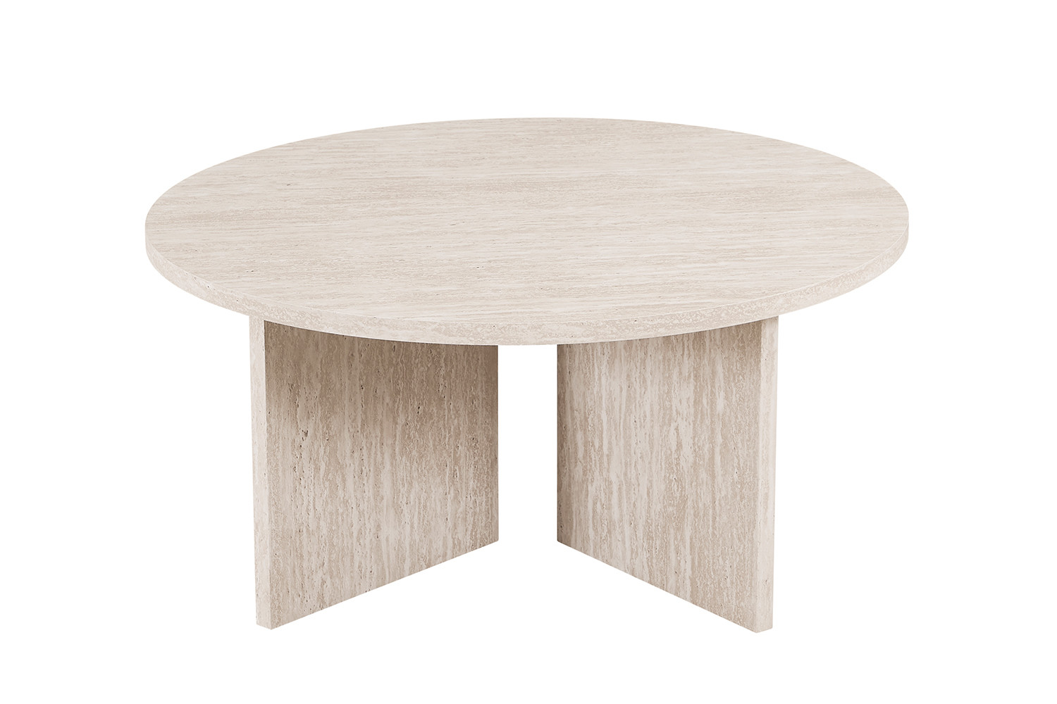 Image 3 for NEW - Salontafel Drasir Rond Decor Travertin Beige