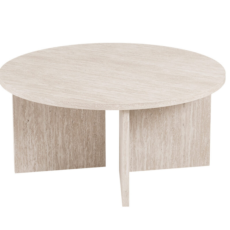 Image 5 for NEW - Salontafel Drasir Rond Decor Travertin Beige