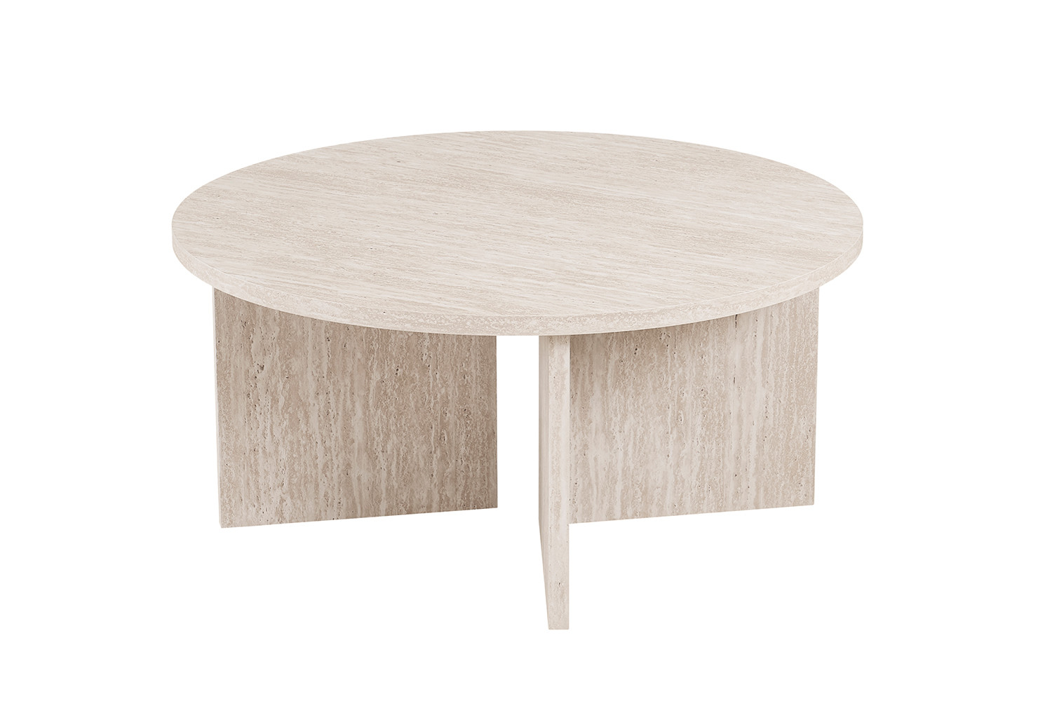 Image 5 for NEW - Salontafel Drasir Rond Decor Travertin Beige