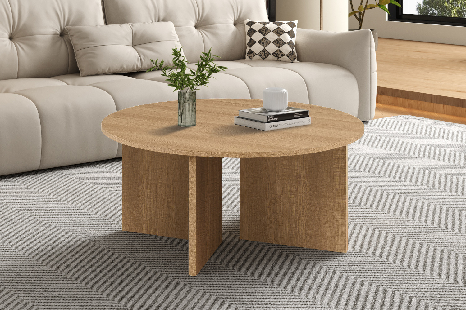 Image 1 for NEW - Salontafel Drasir Rond Decor Eik Naturel