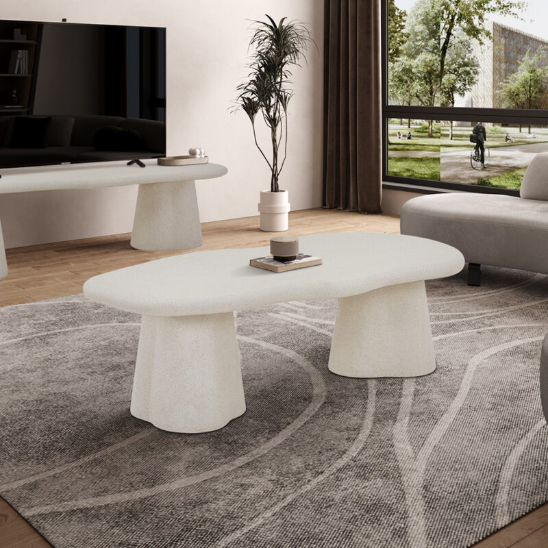 Image 3 for NEW - Salontafel Faro 130 cm Organisch Cement