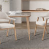 Image 1 for Stoel Coralie Massieve Eik Stof Ote Milan 103 Beige
