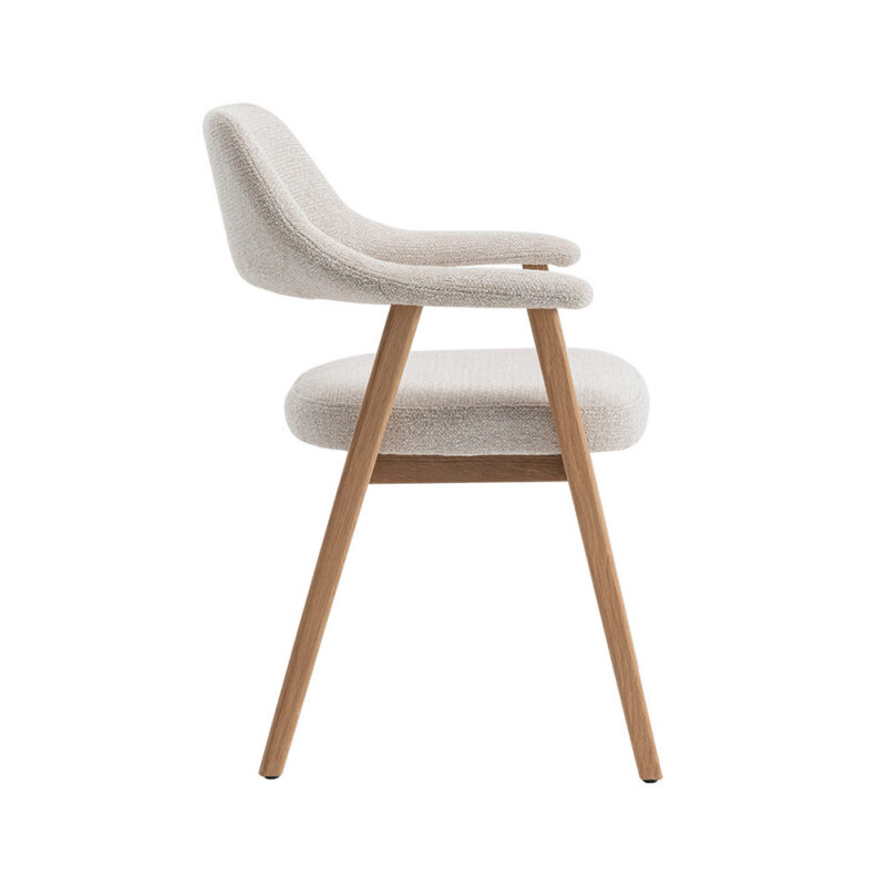 Image 7 for NEW - Stoel Coralie Massieve Eik Stof Ote Milan 103 Beige