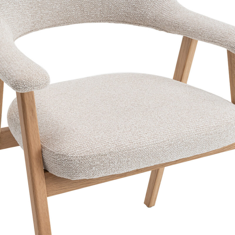 Image 11 for NEW - Stoel Coralie Massieve Eik Stof Ote Milan 103 Beige
